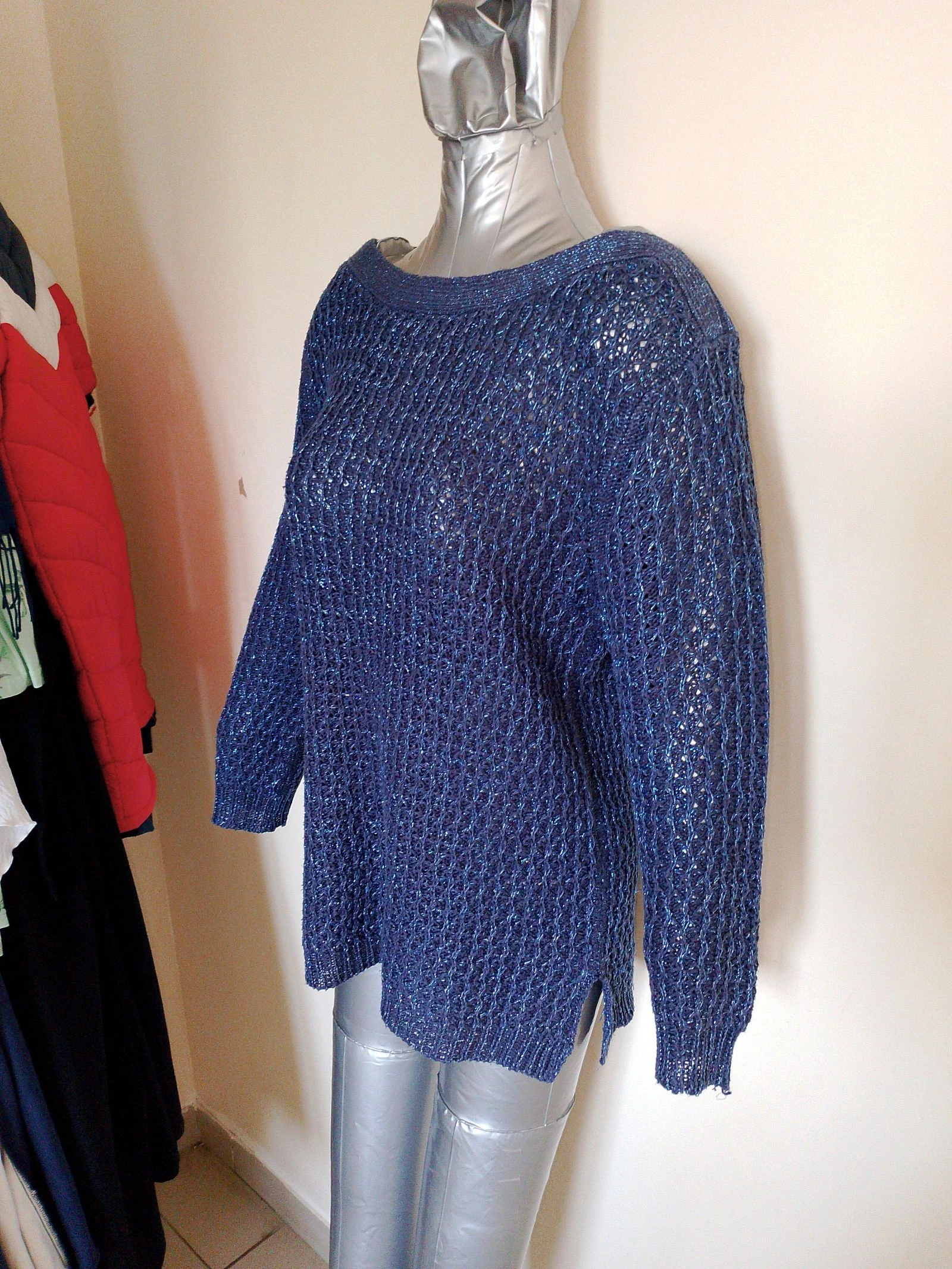 Jersey de malla azul brillante - In Extenso, Talla M – photo 2